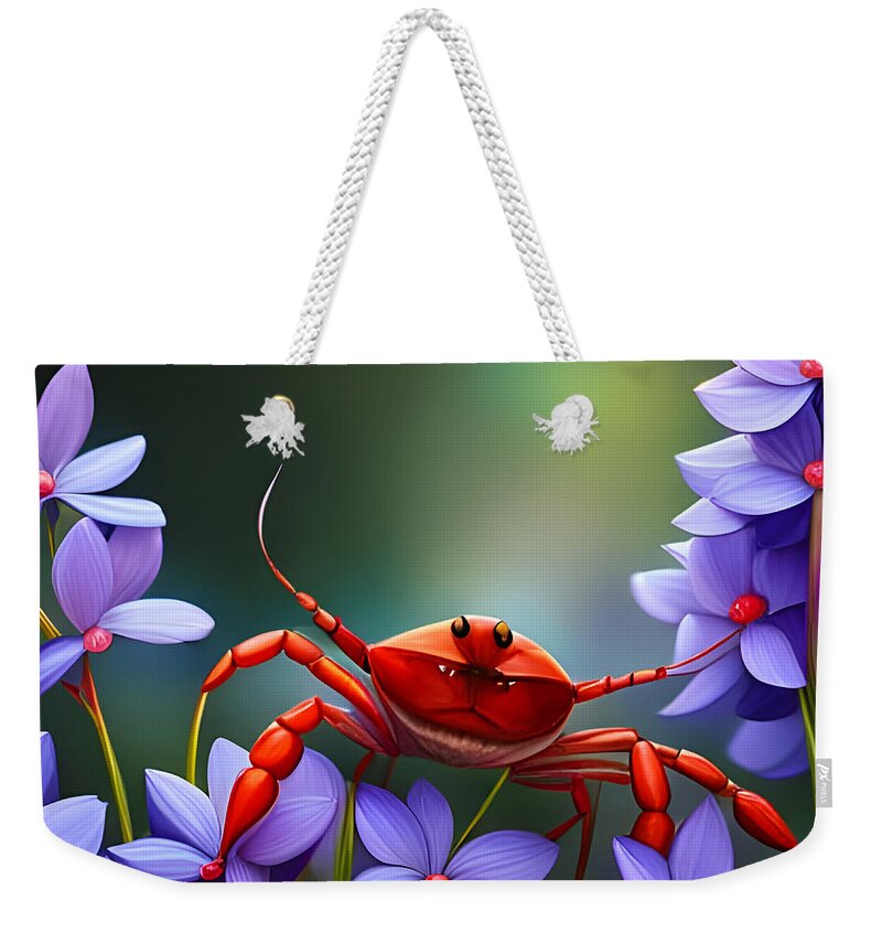 Newby Weekender Tote Bag featuring the digital art Born in July by Cindy's Creative Corner
