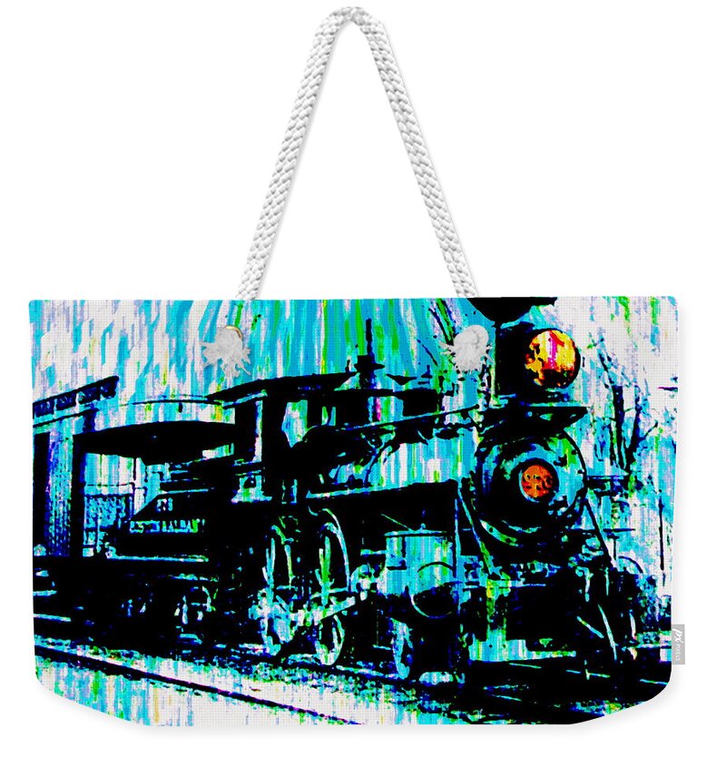 Boston & Albany Weekender Tote Bag featuring the digital art Boston and Albany Train by Cliff Wilson