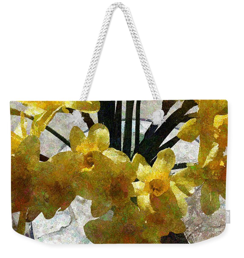Daffodils Weekender Tote Bag featuring the photograph Bouquet of Daffodils by Katherine Erickson
