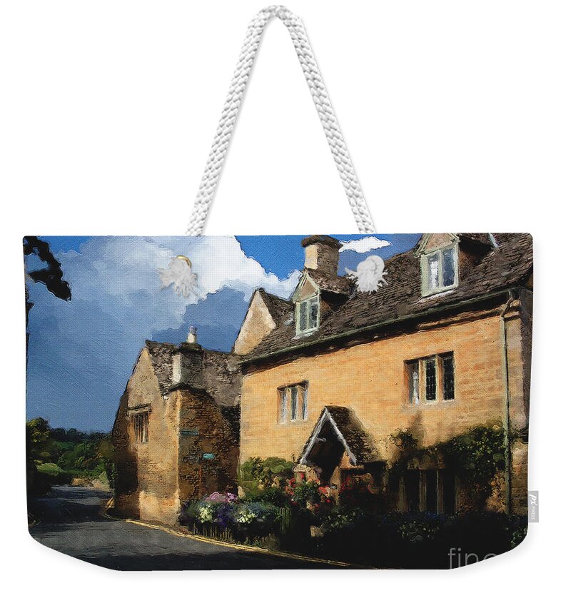 Bourton-on-the-water Weekender Tote Bag featuring the photograph Bourton Backstreet by Brian Watt