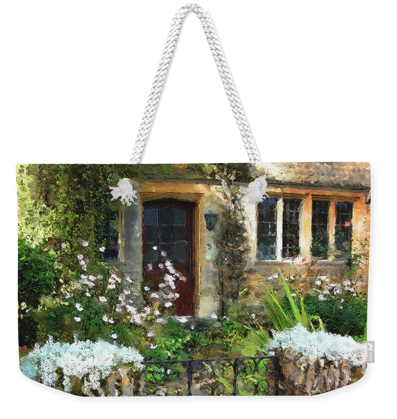 Bourton-on-the-water Weekender Tote Bag featuring the photograph Bourton Front Gate by Brian Watt