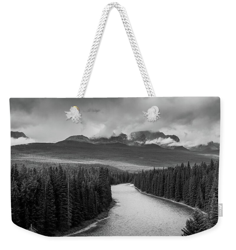 Bow River Canada Weekender Tote Bag featuring the photograph Bow River Canada by Dan Sproul