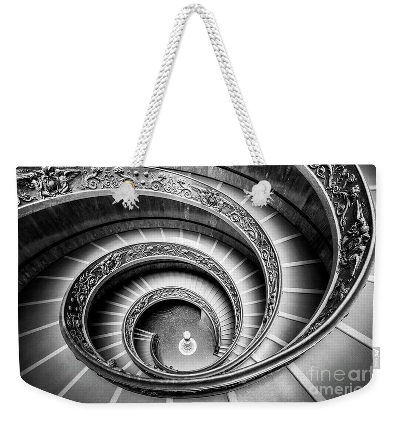 Bramante Staircase Weekender Tote Bag featuring the photograph Bramante Spiral Staircase, Vatican City, Rome by Neale And Judith Clark