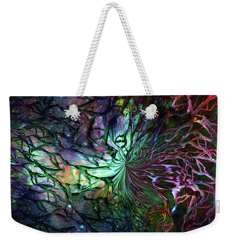 Branching Out Weekender Tote Bag featuring the digital art Branching Out by Linda Sannuti