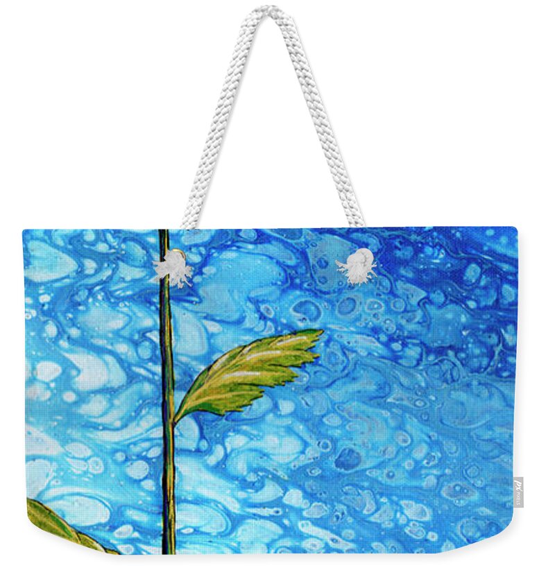 Sunflower Weekender Tote Bag featuring the painting Bravery by Catherine G McElroy