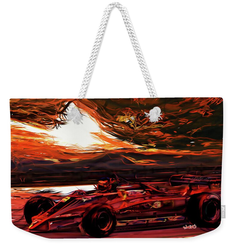 Ferrari Weekender Tote Bag featuring the painting Brazil MVO by Tano V-Dodici ArtAutomobile