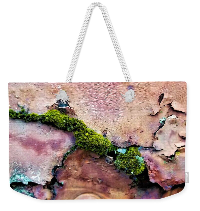 Moss Weekender Tote Bag featuring the photograph Breakthrough Moss by Jim Harris