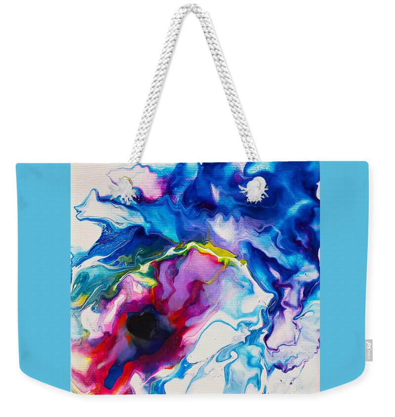 Abstract Weekender Tote Bag featuring the painting Breathe by Christine Bolden