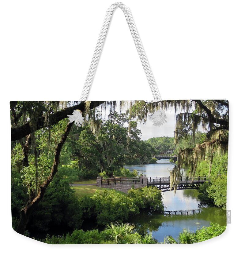 Landscape Weekender Tote Bag featuring the photograph Bridges Over Tranquil Waters by Rick Locke - Out of the Corner of My Eye