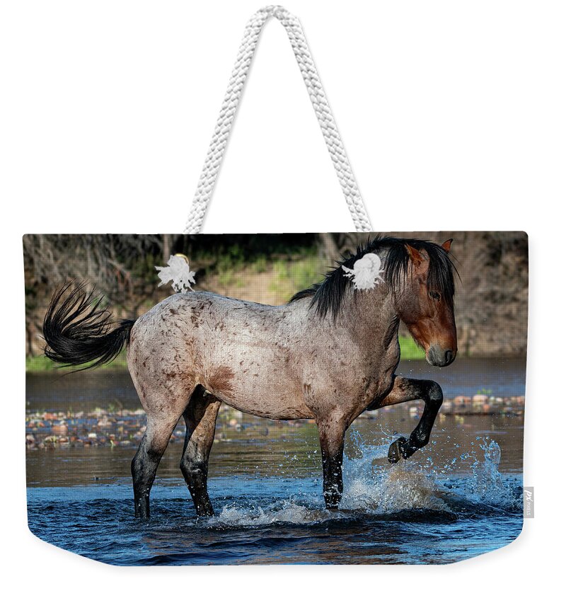 Wild Horses Weekender Tote Bag featuring the photograph Bring it by Mary Hone