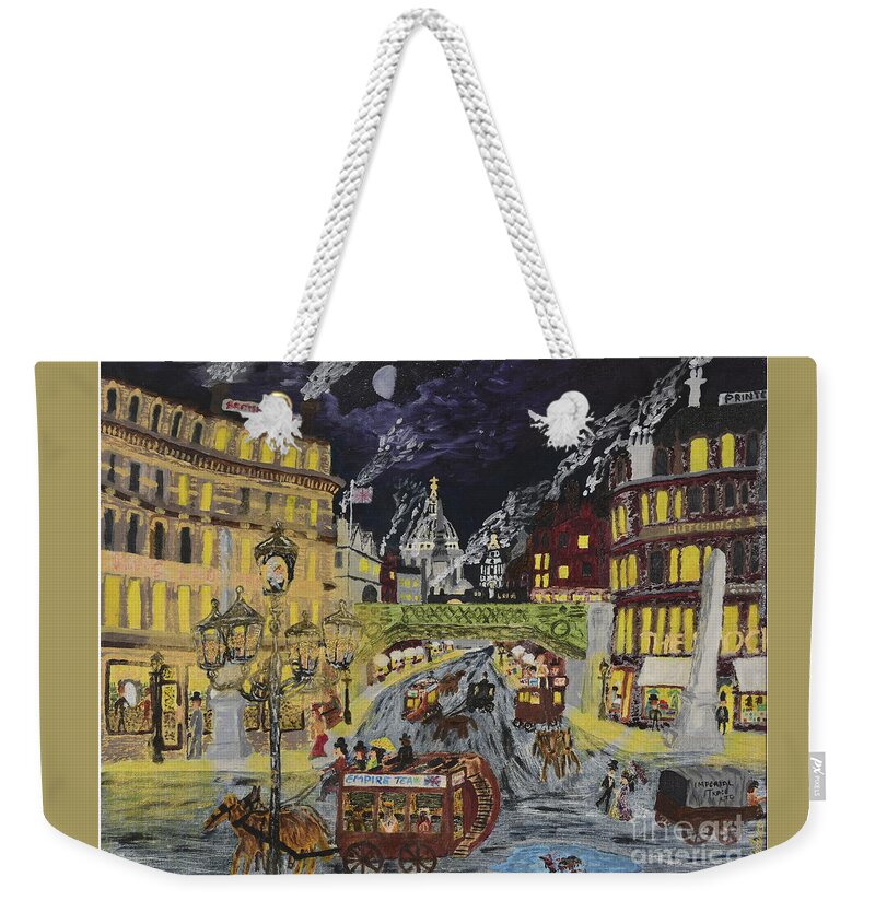Historic Weekender Tote Bag featuring the painting British Confidence 1885 by David Westwood