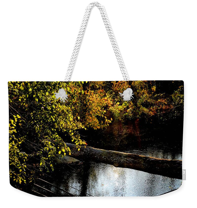 Tranquil Weekender Tote Bag featuring the photograph Broad Run Autumn No. 1 by Steve Ember