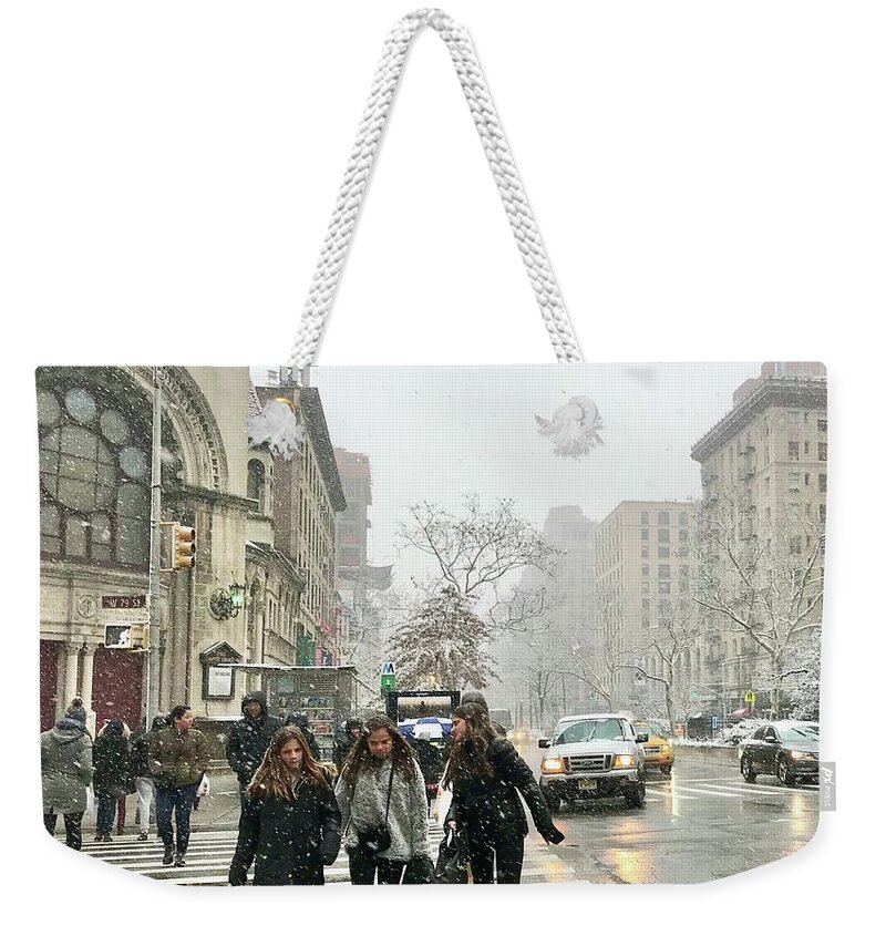  Weekender Tote Bag featuring the photograph Broadway, West Side, NYC by Judy Frisk