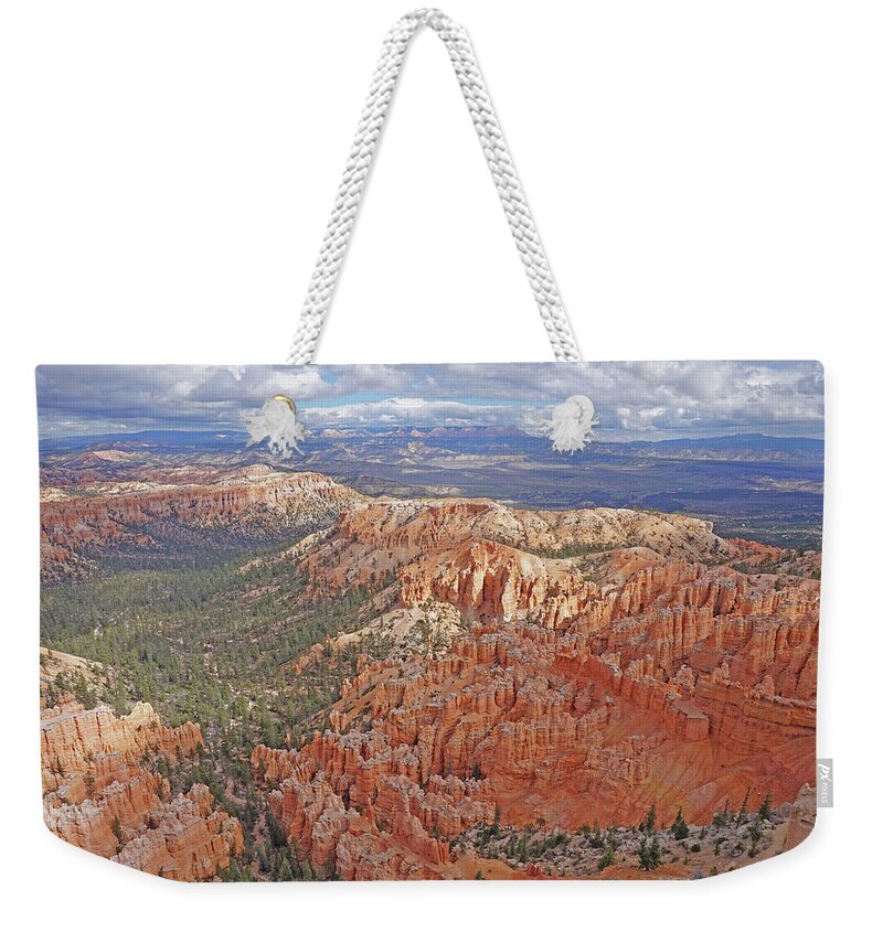 Bryce Canyon National Park Weekender Tote Bag featuring the photograph Bryce Canyon National Park - Panorama by Yvonne Jasinski