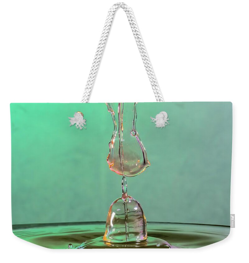 Abstract Weekender Tote Bag featuring the photograph Bubble and Drop by Sue Leonard