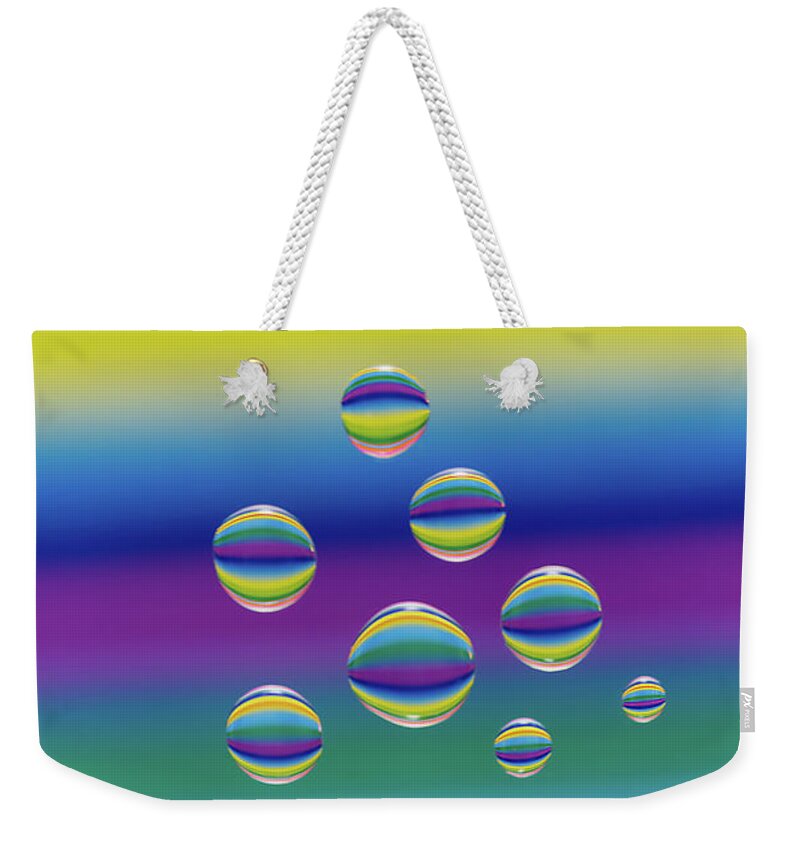 Abstract Weekender Tote Bag featuring the photograph Bubbles Rising by Anthony Sacco