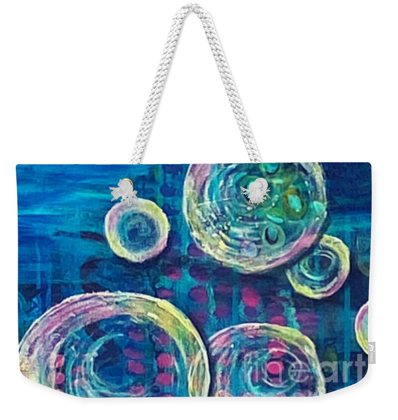 Bubbles Weekender Tote Bag featuring the painting Bubbles by Sylvia Becker-Hill
