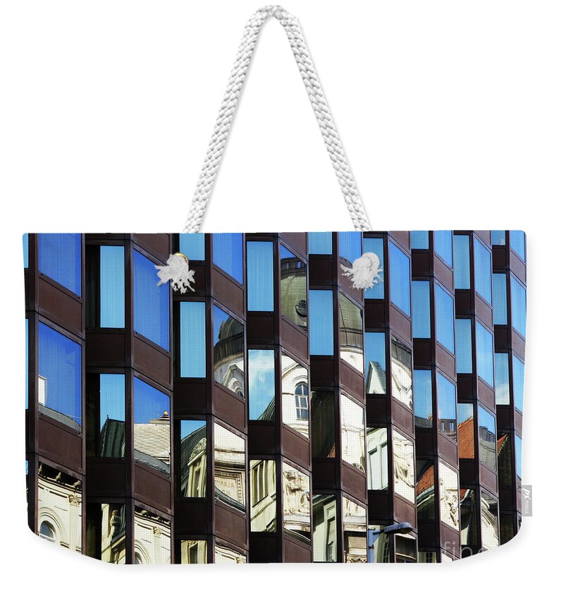 Abstract Weekender Tote Bag featuring the photograph Budapest Reflections by Rick Locke - Out of the Corner of My Eye