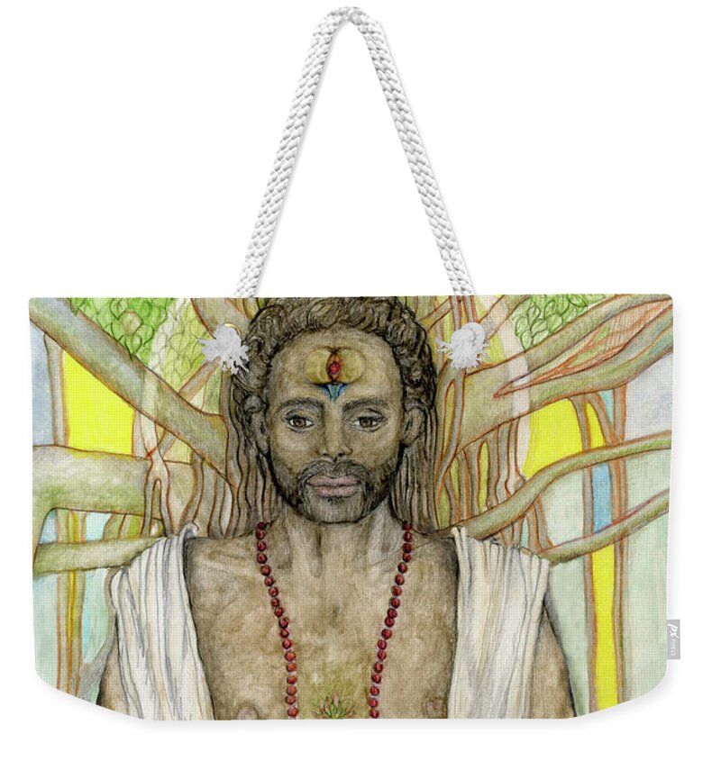Buddha Weekender Tote Bag featuring the painting Buddha by Jo Thomas Blaine