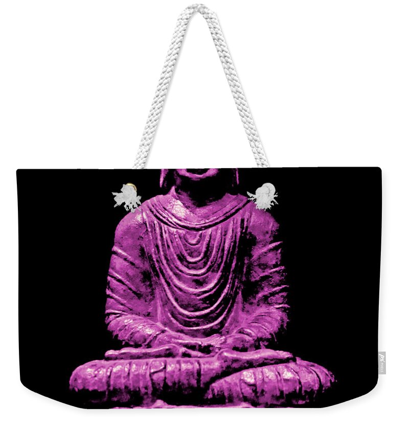 Buddha Weekender Tote Bag featuring the photograph Buddha Pink by Marisol VB