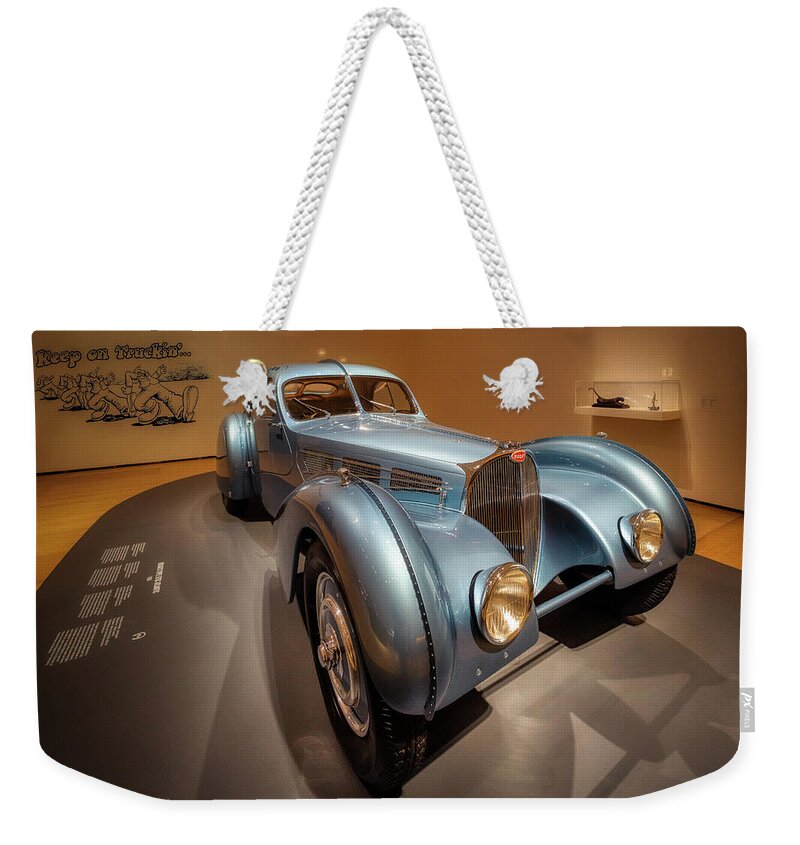 Bugatti Weekender Tote Bag featuring the photograph Bugatti type 57 - 1936 by Micah Offman