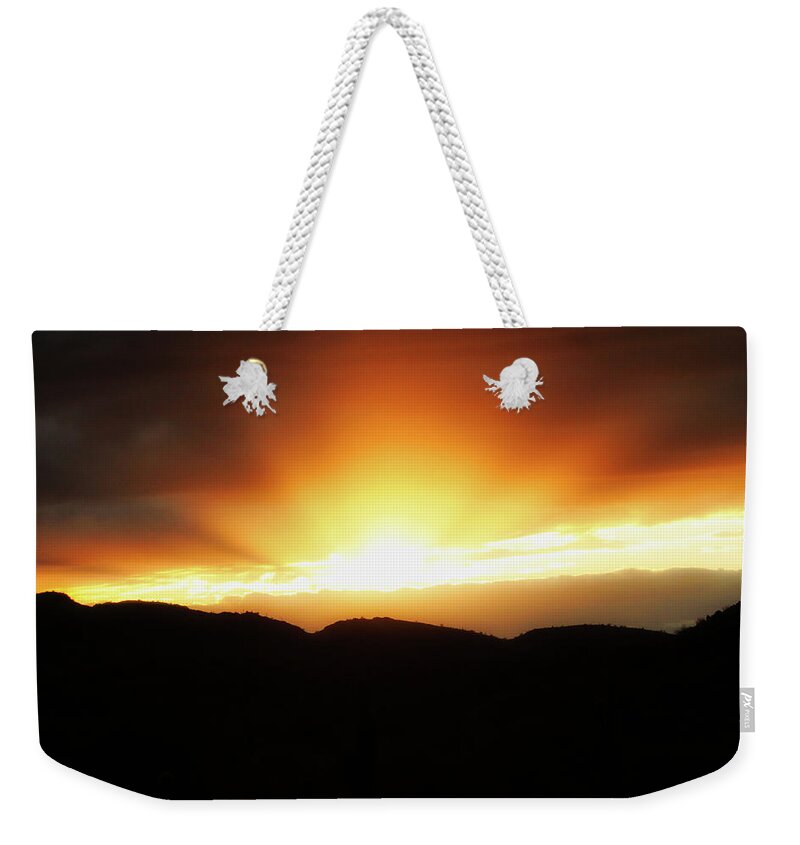 Bumpin On Sunset Weekender Tote Bag featuring the photograph Bumpin On Sunset by Gene Taylor