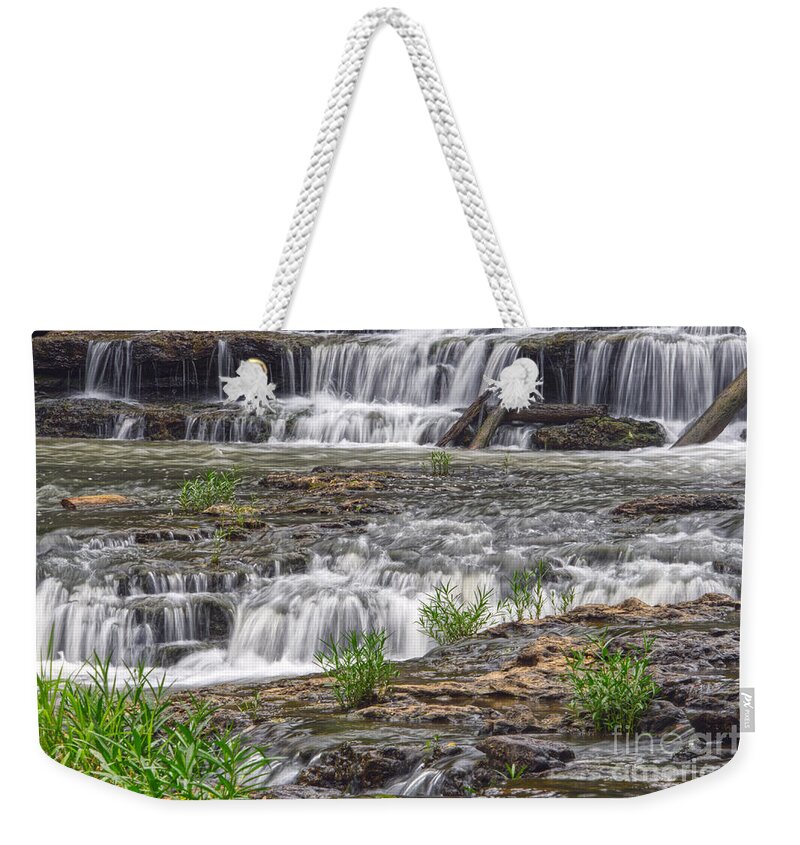 Burgess Falls State Park Weekender Tote Bag featuring the photograph Burgess Falls 9 by Phil Perkins