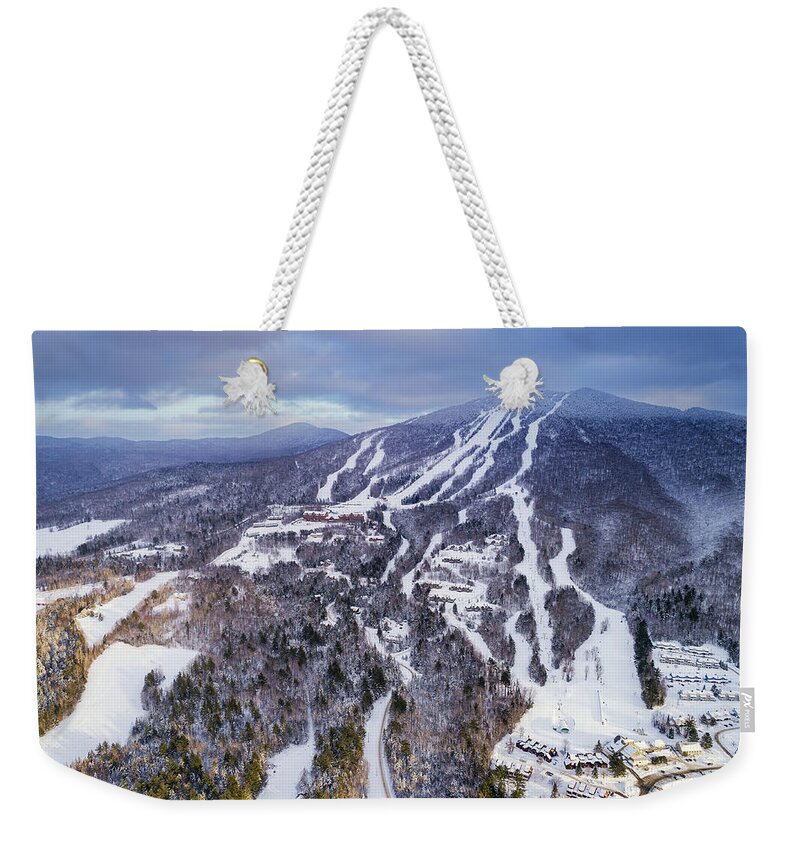 Burke Mountain Weekender Tote Bag featuring the photograph Burke Mountain #2 - March 2020 by John Rowe