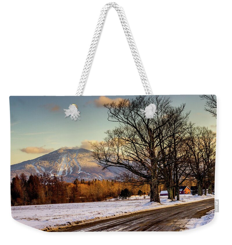 Burke Mt Weekender Tote Bag featuring the photograph Burke Mt From Sugarhouse Road by John Rowe
