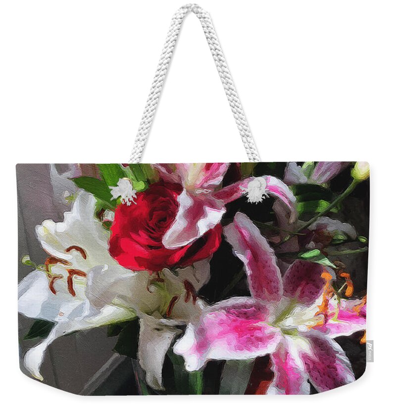 Flowers Weekender Tote Bag featuring the photograph Bursting Forth by Brian Watt