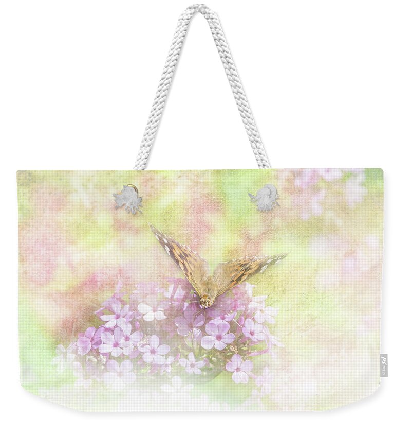 Butterfly Weekender Tote Bag featuring the photograph Butterfly Phlox by Patti Deters