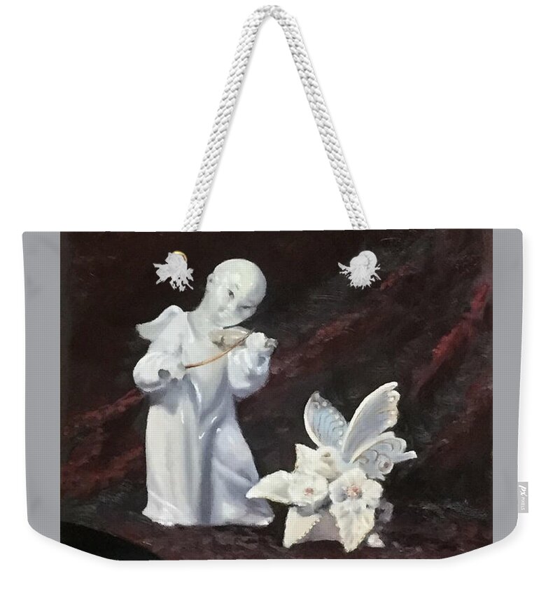 Butterfly Weekender Tote Bag featuring the painting Butterfly Serenade by Lori Ippolito