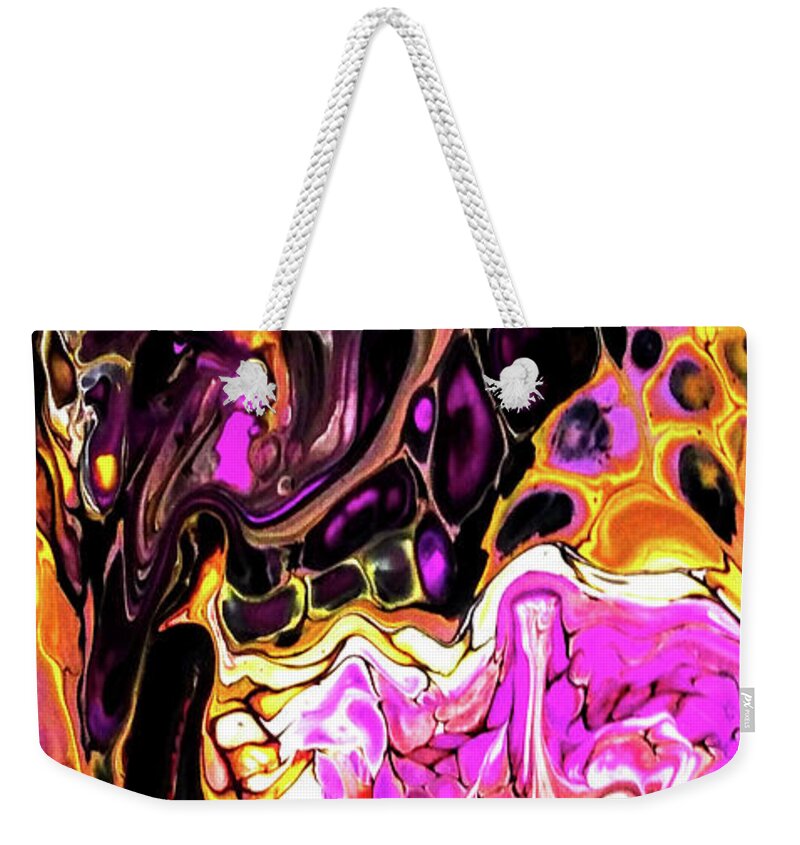 Wing Weekender Tote Bag featuring the painting Butterfly Wing by Anna Adams