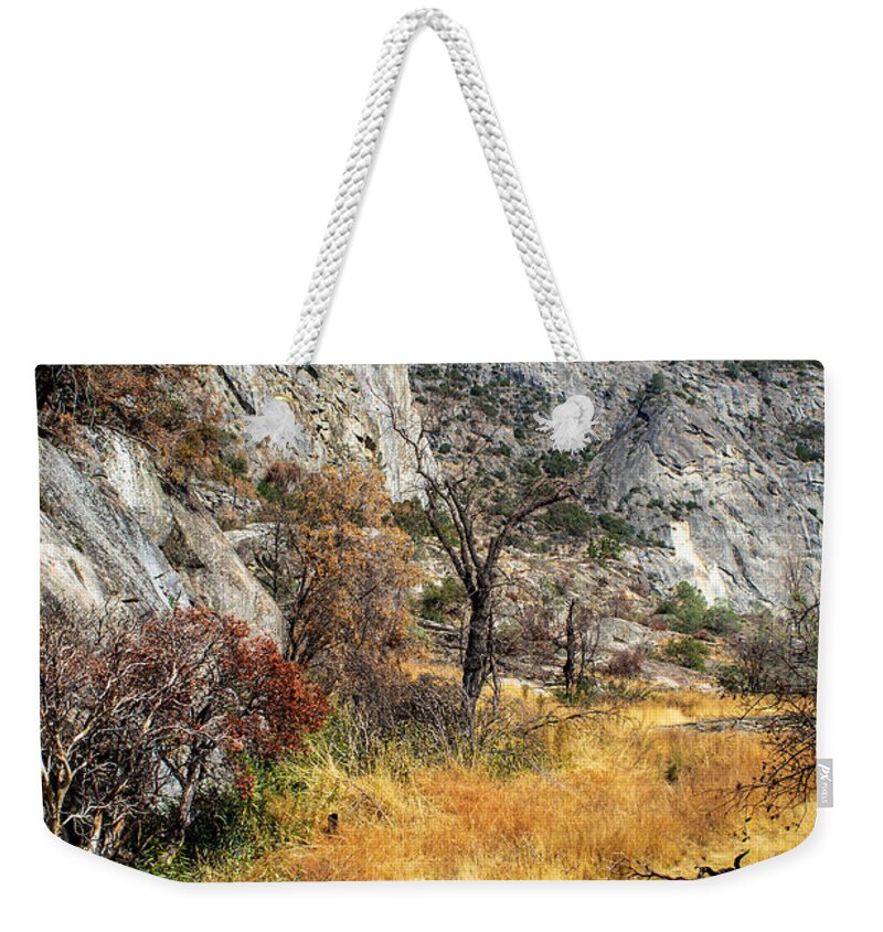 Hiking Weekender Tote Bag featuring the photograph By The Way by Stephen Sloan