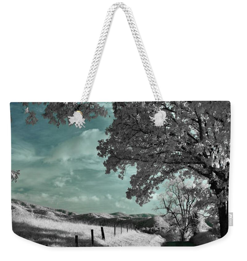 Cade Cove Weekender Tote Bag featuring the photograph Cade Cove Loop by Amy Curtis