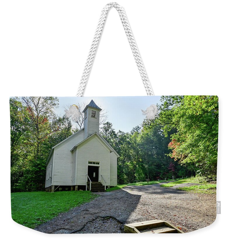 Church Weekender Tote Bag featuring the photograph Cades Cove Missionary Baptist by Ed Stokes