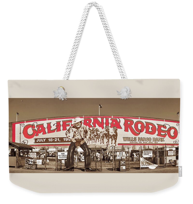 Entrance Weekender Tote Bag featuring the photograph California Rodeo Salinas, California by Don Schimmel