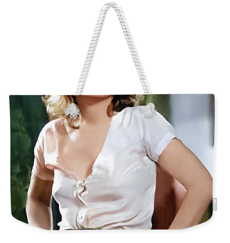 Call Her Savage Weekender Tote Bag featuring the digital art Call Her Savage - 2 by Chuck Staley