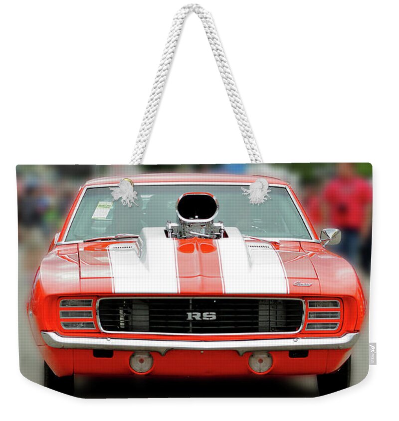 Chevrolet Camaro Rs Weekender Tote Bag featuring the photograph Camaro RS by Lens Art Photography By Larry Trager