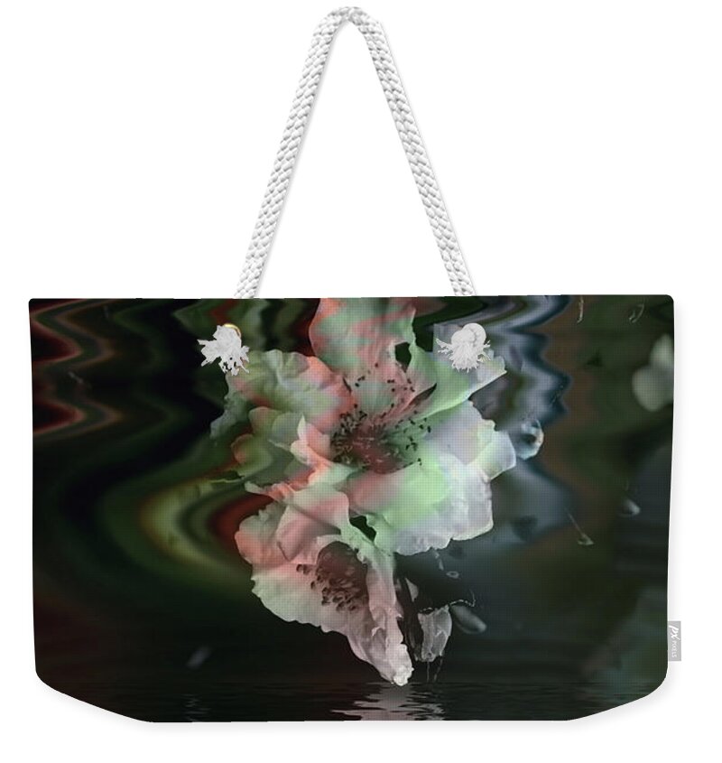 Camellia Weekender Tote Bag featuring the photograph Camellia Immersed by Elaine Teague