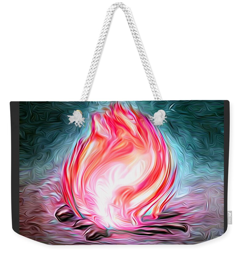 The Entranceway Weekender Tote Bag featuring the digital art Campfire Ball by Ronald Mills