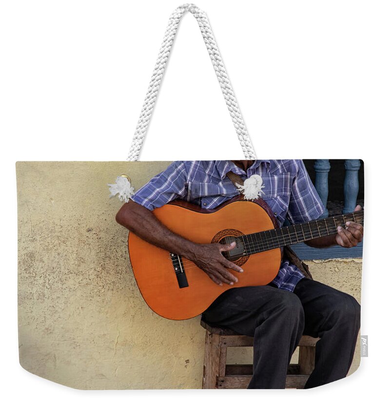 Cuba Weekender Tote Bag featuring the photograph Can I Play for You by M Kathleen Warren