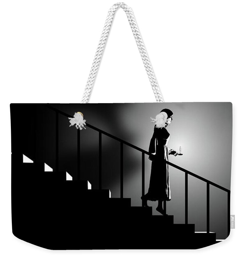 Clayton Weekender Tote Bag featuring the digital art Candle by Clayton Bastiani