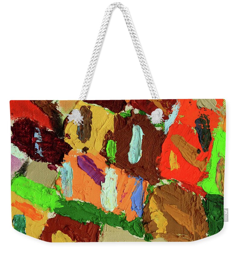 Non Objective Abstract Painting Weekender Tote Bag featuring the painting Candles and Cakes by David Zimmerman
