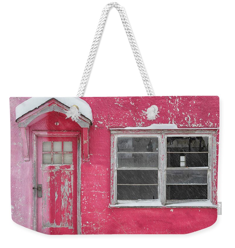 Abandoned Weekender Tote Bag featuring the photograph Candy Cane Motel by Darren White