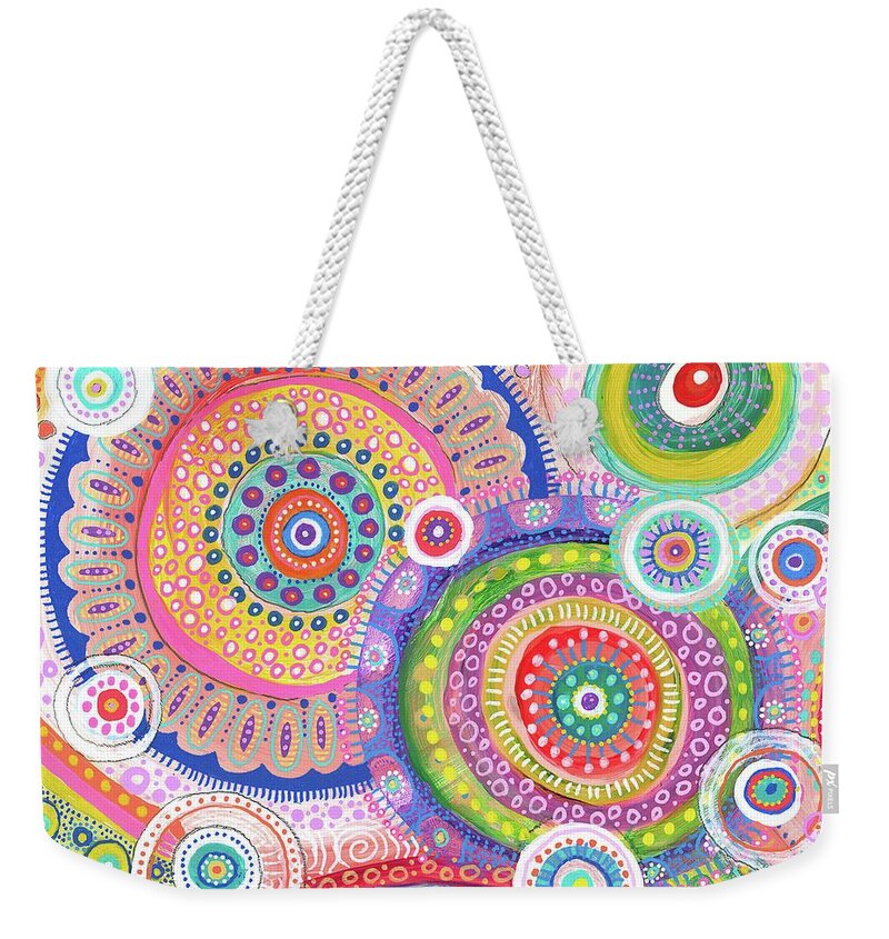 Candy Land Weekender Tote Bag featuring the painting Candy Land by Tanielle Childers