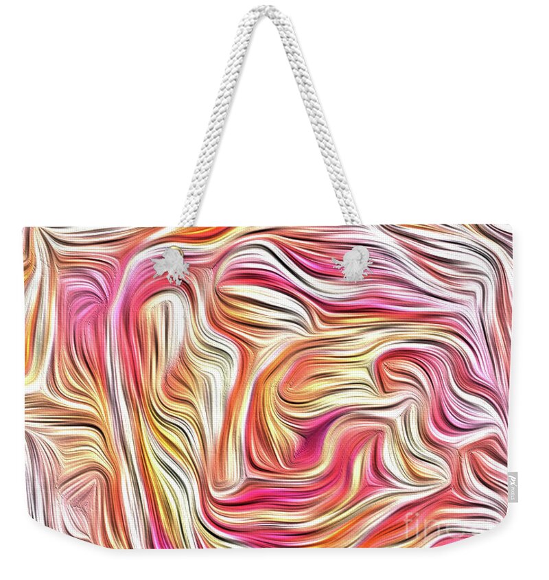 Rose Weekender Tote Bag featuring the mixed media Candy Rose by Toni Somes