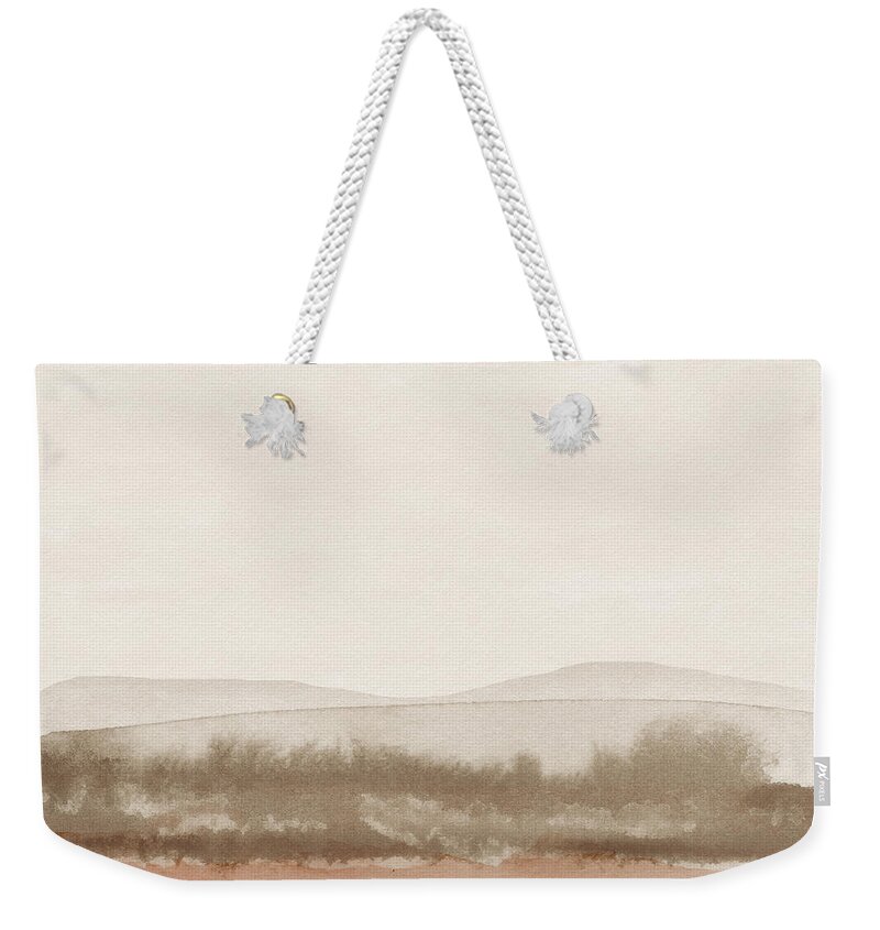 Desert Weekender Tote Bag featuring the painting Canyon Landscape 2- Art by Linda Woods by Linda Woods
