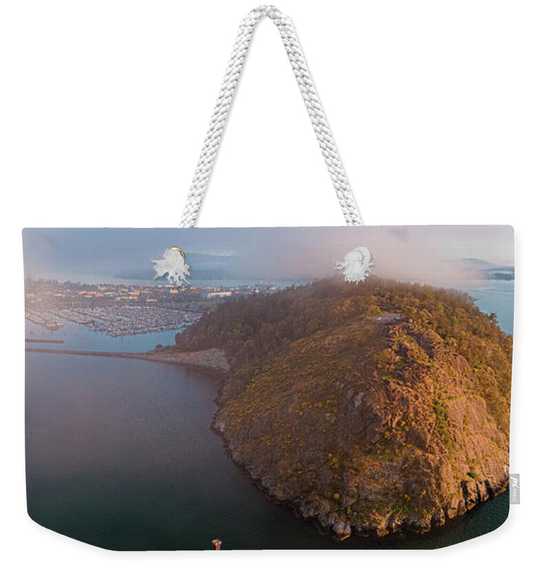 Cap Sante Marina Weekender Tote Bag featuring the photograph Cap Sante Panorama #2 by Michael Rauwolf
