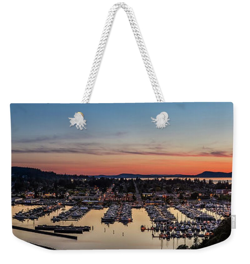 Cap Sante Weekender Tote Bag featuring the photograph Cap Sante Sunset by Michael Rauwolf